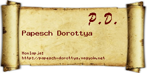 Papesch Dorottya névjegykártya